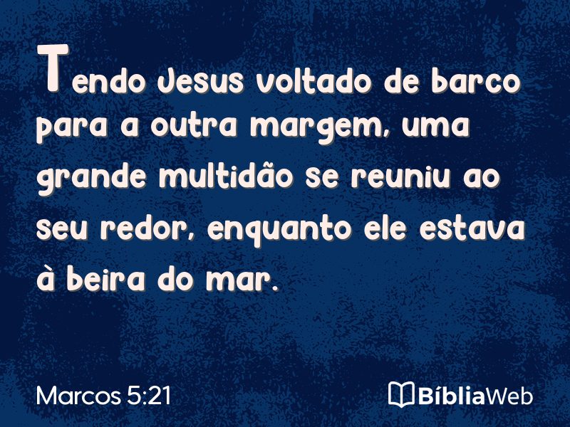 Marcos 5:21 em imagem para compartilhar