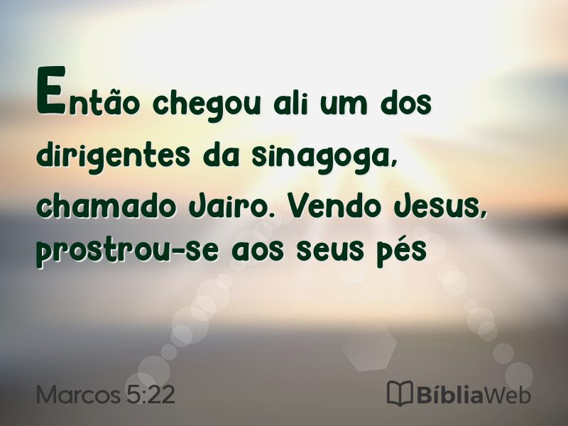 Marcos 5:22 em imagem para compartilhar