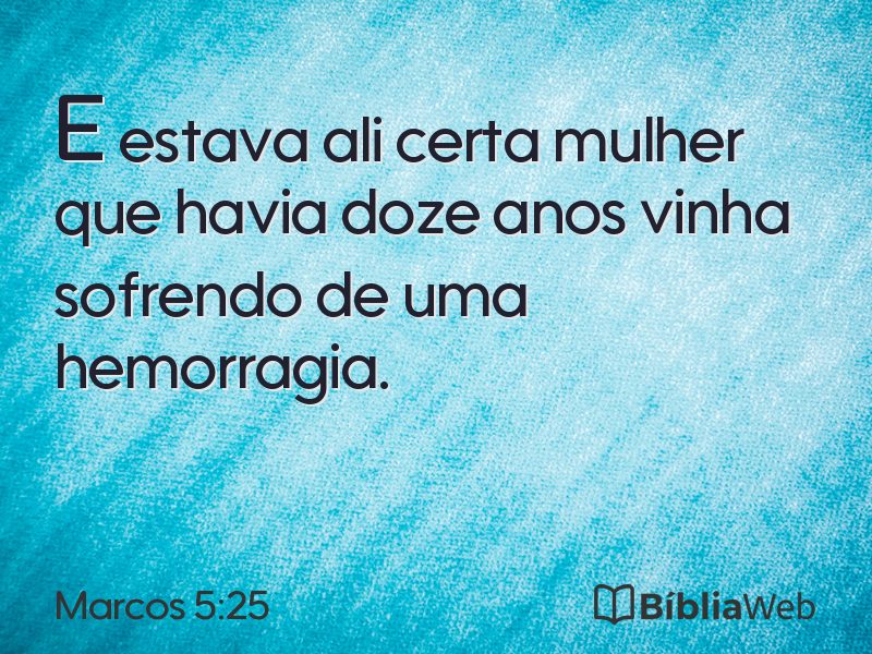 Marcos 5:25 em imagem para compartilhar