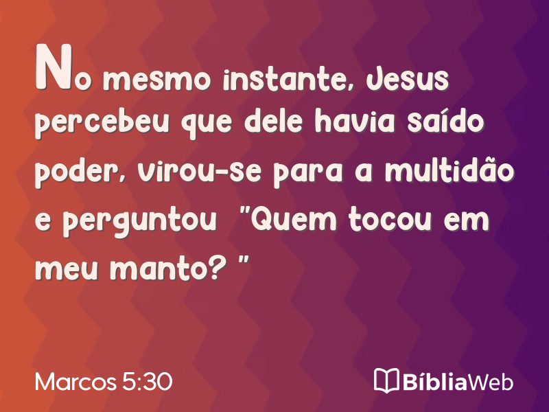 Marcos 5:30 em imagem para compartilhar