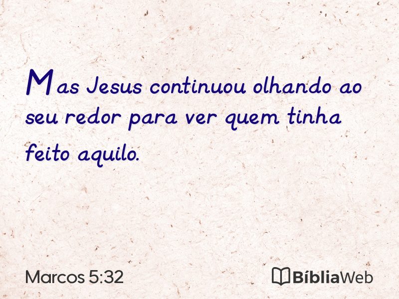 Marcos 5:32 em imagem para compartilhar