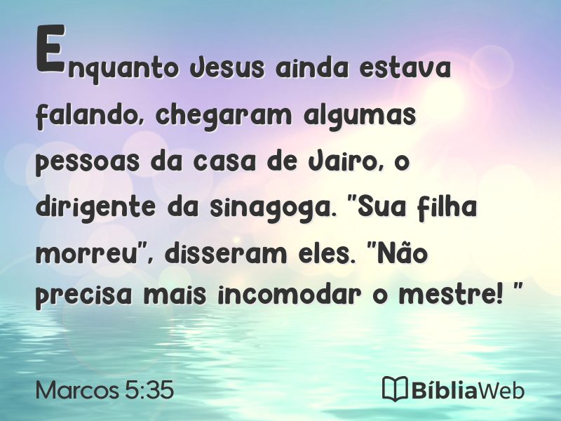 Marcos 5:35 em imagem para compartilhar