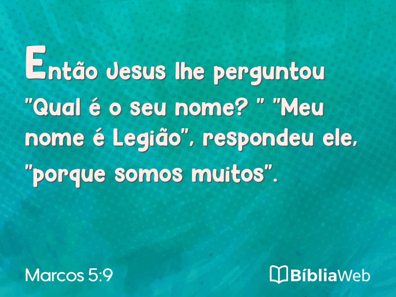 Marcos 5:9 em imagem para compartilhar