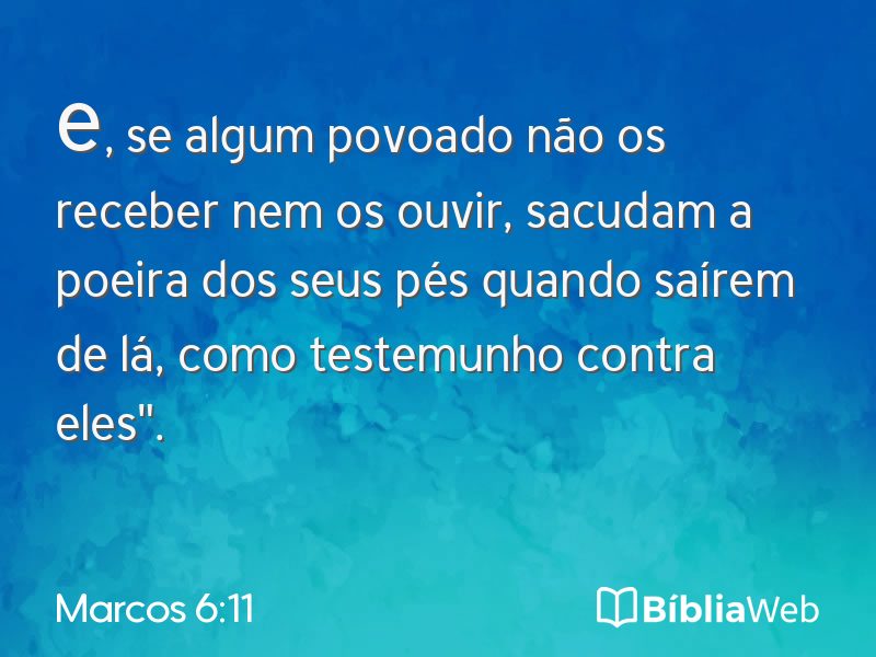 Marcos 6:11 em imagem para compartilhar