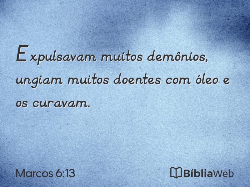Marcos 6:13 em imagem para compartilhar