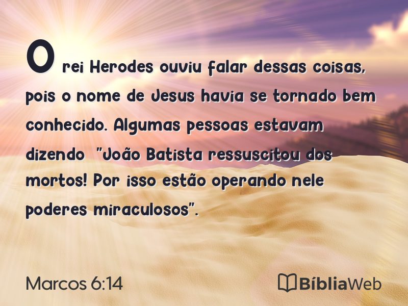 Marcos 6:14 em imagem para compartilhar