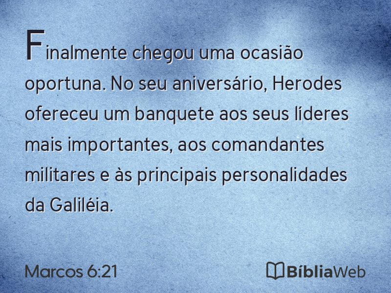 Marcos 6:21 em imagem para compartilhar