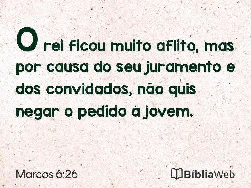 Marcos 6:26 em imagem para compartilhar