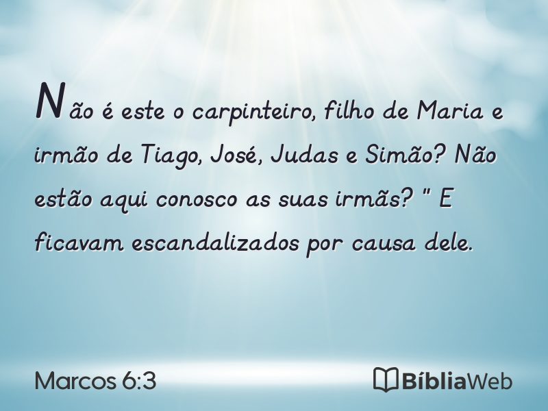Marcos 6:3 em imagem para compartilhar