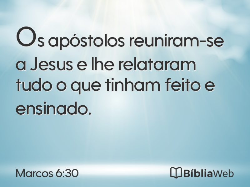 Marcos 6:30 em imagem para compartilhar