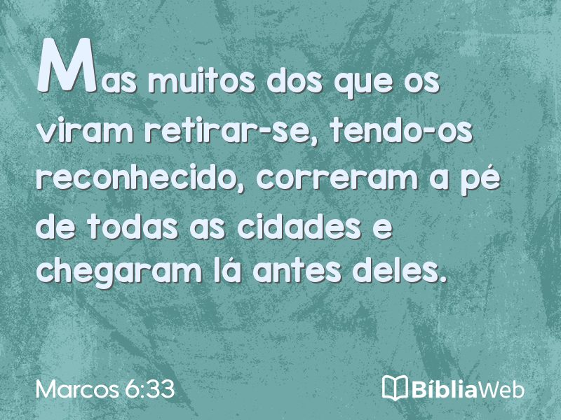 Marcos 6:33 em imagem para compartilhar