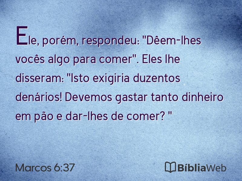 Marcos 6:37 em imagem para compartilhar
