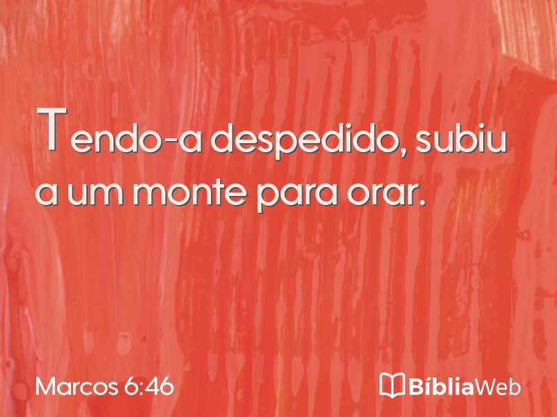 Marcos 6:46 em imagem para compartilhar