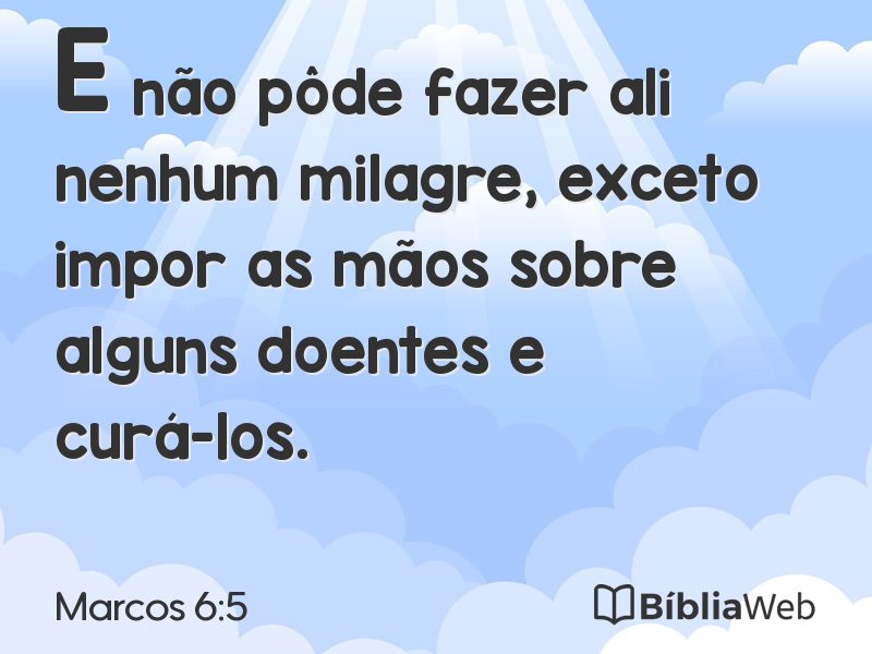 Marcos 6:5 em imagem para compartilhar