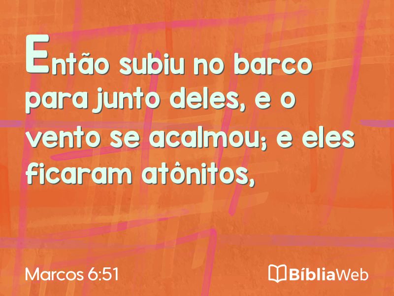 Marcos 6:51 em imagem para compartilhar