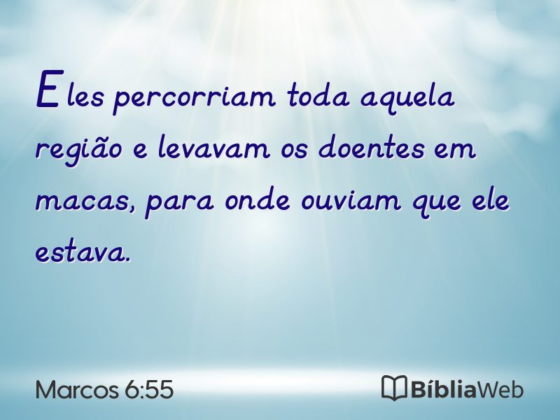 Marcos 6:55 em imagem para compartilhar