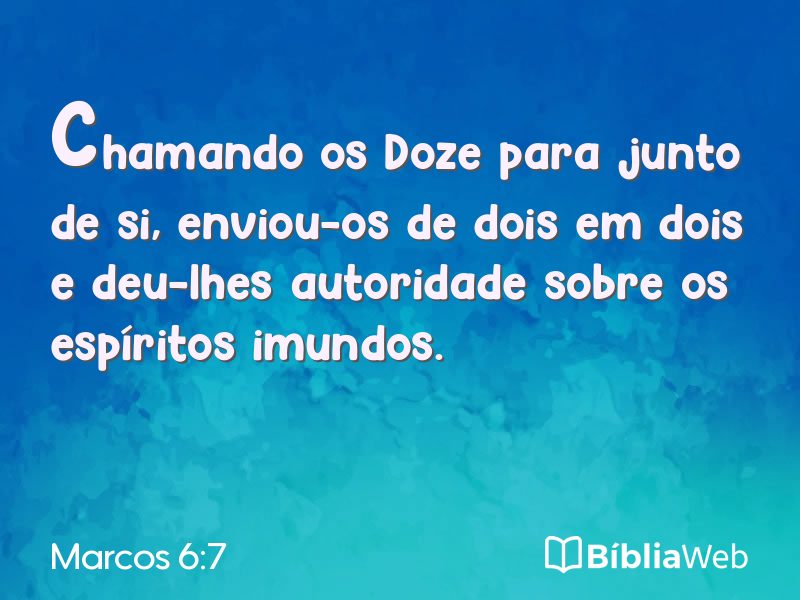 Marcos 6:7 em imagem para compartilhar