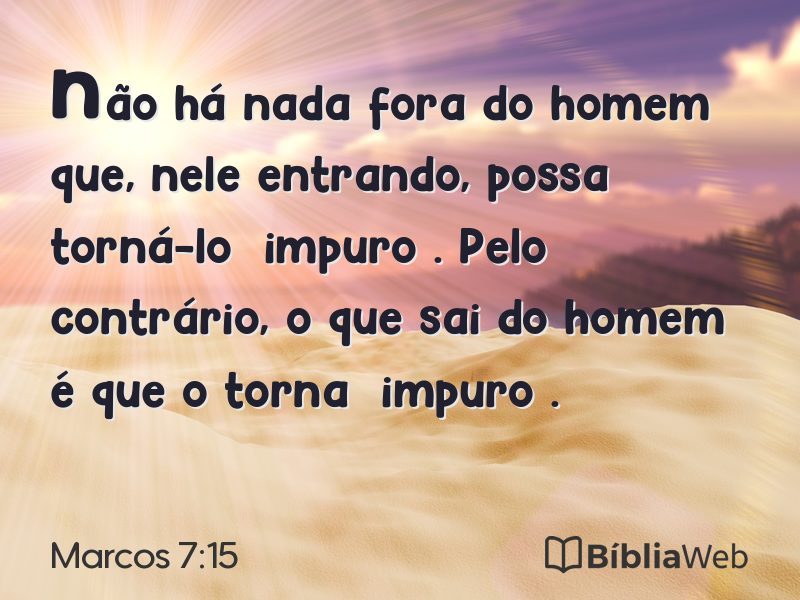 Marcos 7:15 em imagem para compartilhar