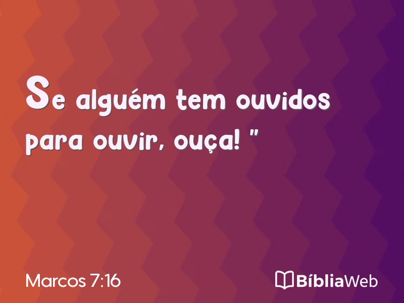 Marcos 7:16 em imagem para compartilhar