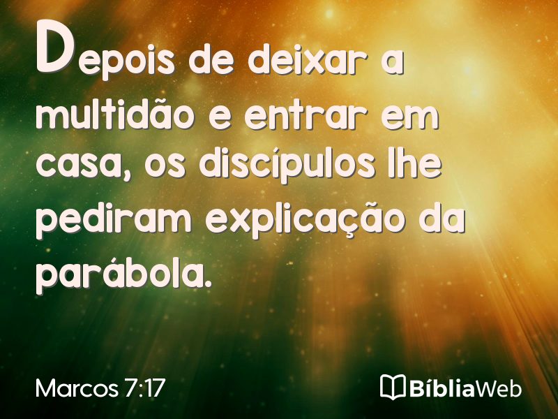 Marcos 7:17 em imagem para compartilhar