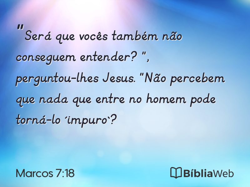 Marcos 7:18 em imagem para compartilhar