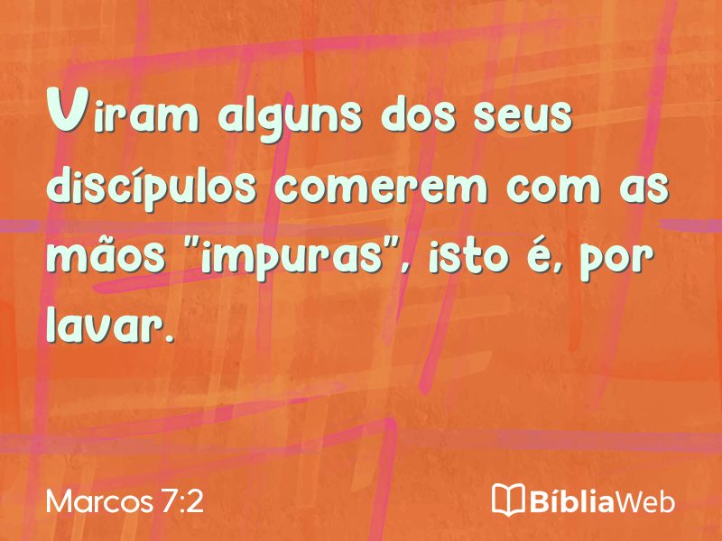 Marcos 7:2 em imagem para compartilhar