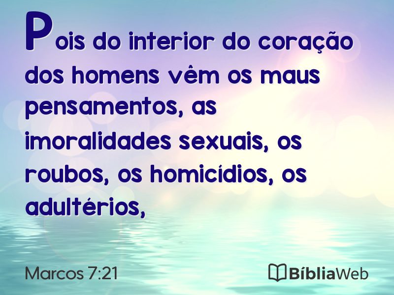 Marcos 7:21 em imagem para compartilhar