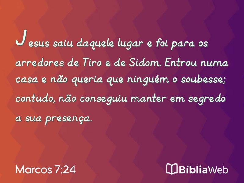 Marcos 7:24 em imagem para compartilhar