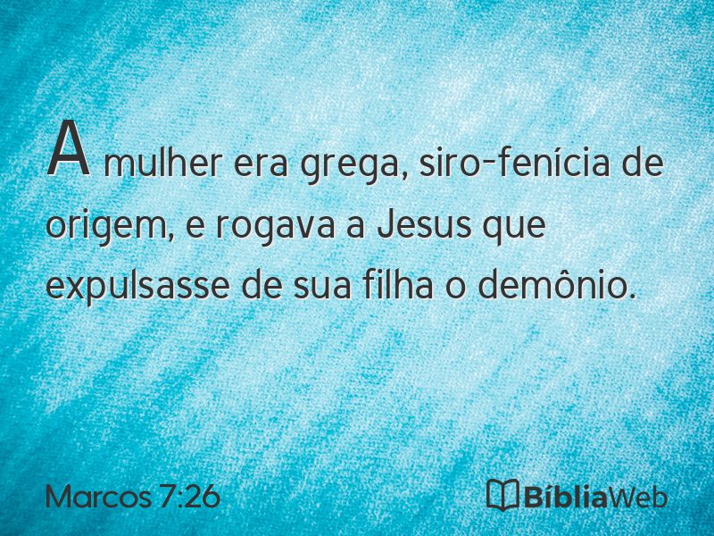 Marcos 7:26 em imagem para compartilhar