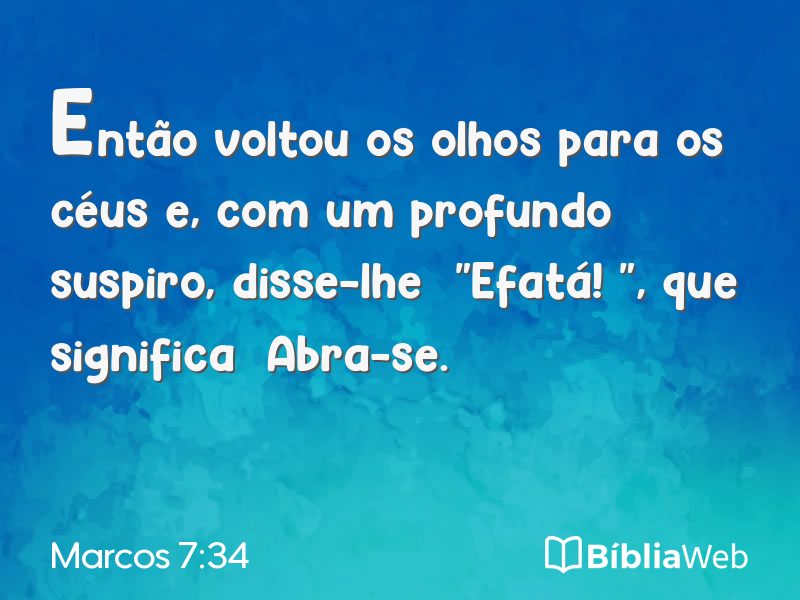 Marcos 7:34 em imagem para compartilhar