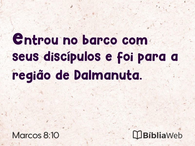 Marcos 8:10 em imagem para compartilhar