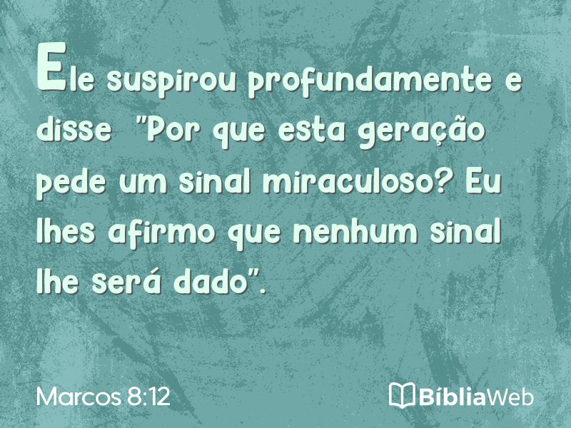Marcos 8:12 em imagem para compartilhar