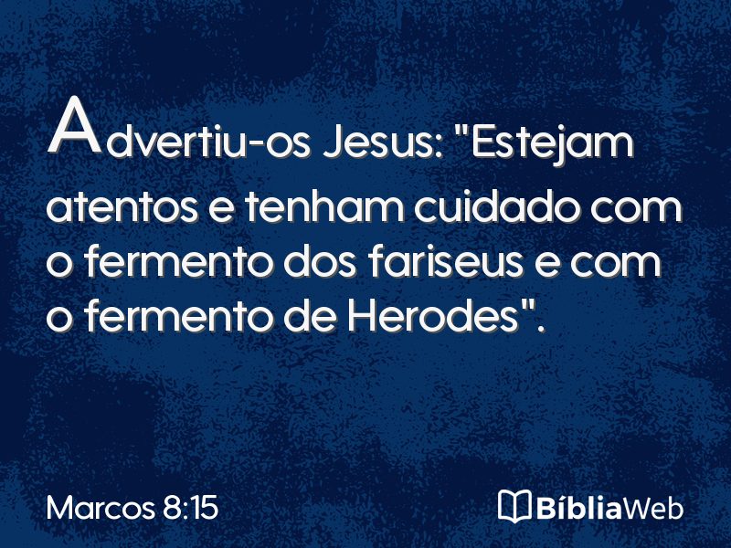Marcos 8:15 em imagem para compartilhar