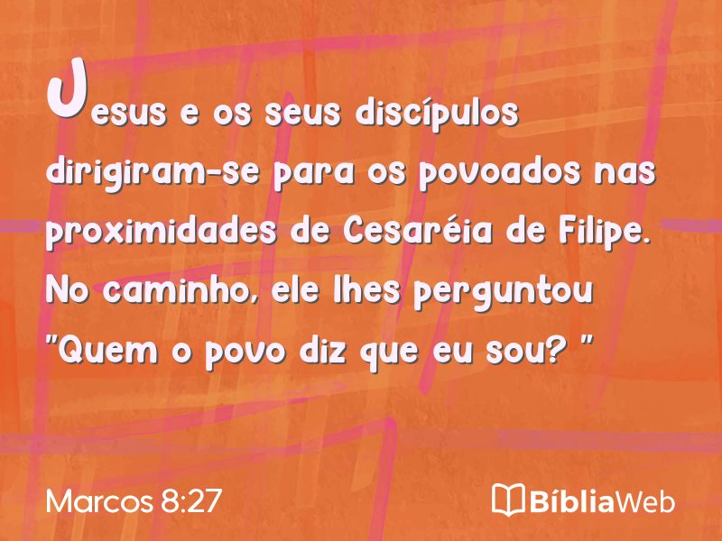 Marcos 8:27 em imagem para compartilhar