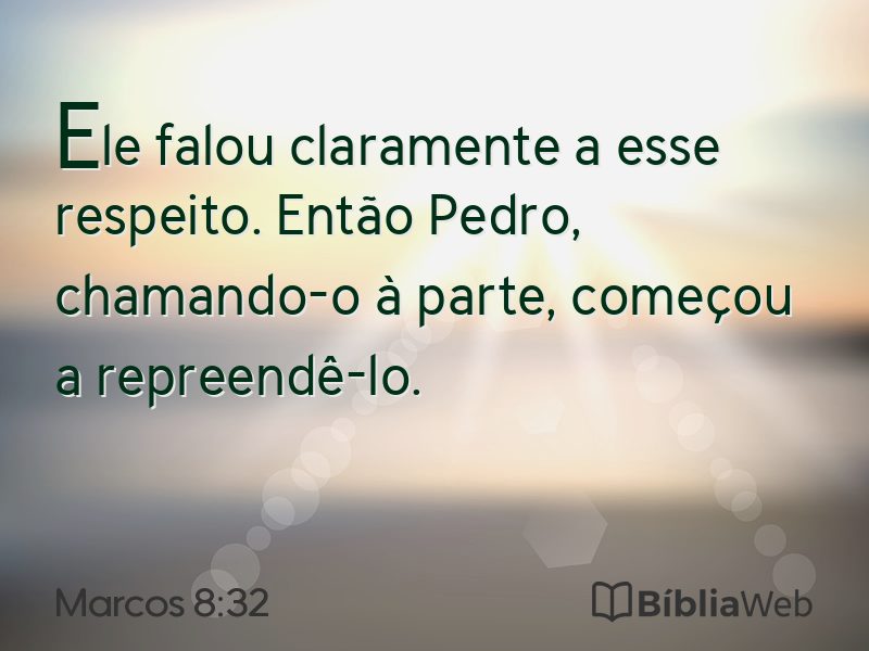 Marcos 8:32 em imagem para compartilhar