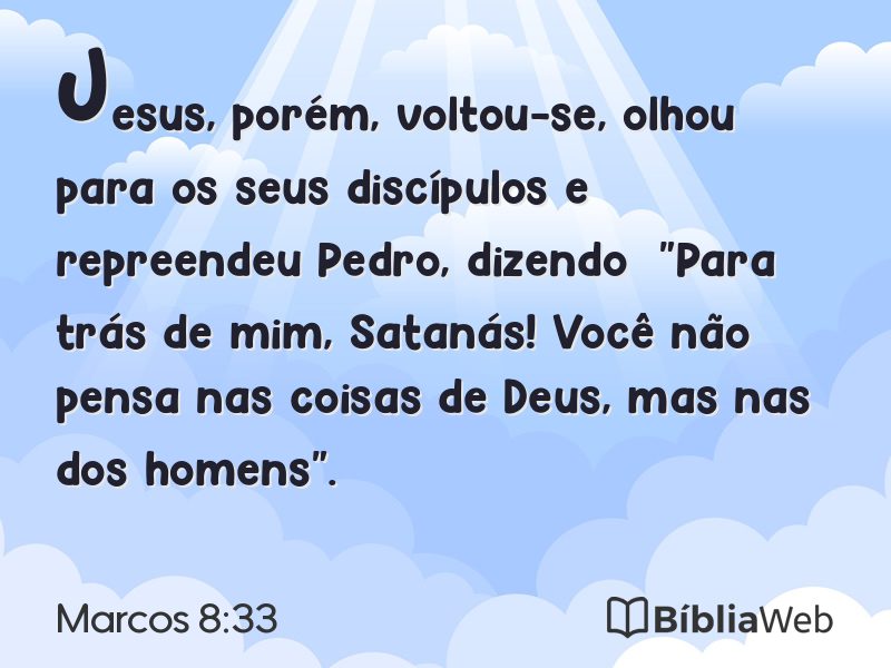 Marcos 8:33 em imagem para compartilhar