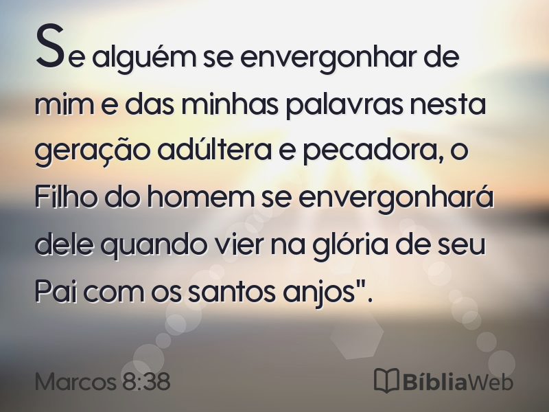 Marcos 8:38 em imagem para compartilhar