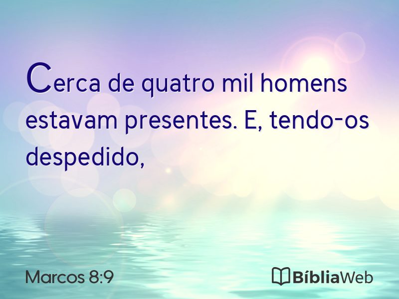 Marcos 8:9 em imagem para compartilhar