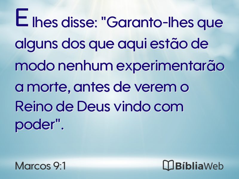Marcos 9:1 em imagem para compartilhar