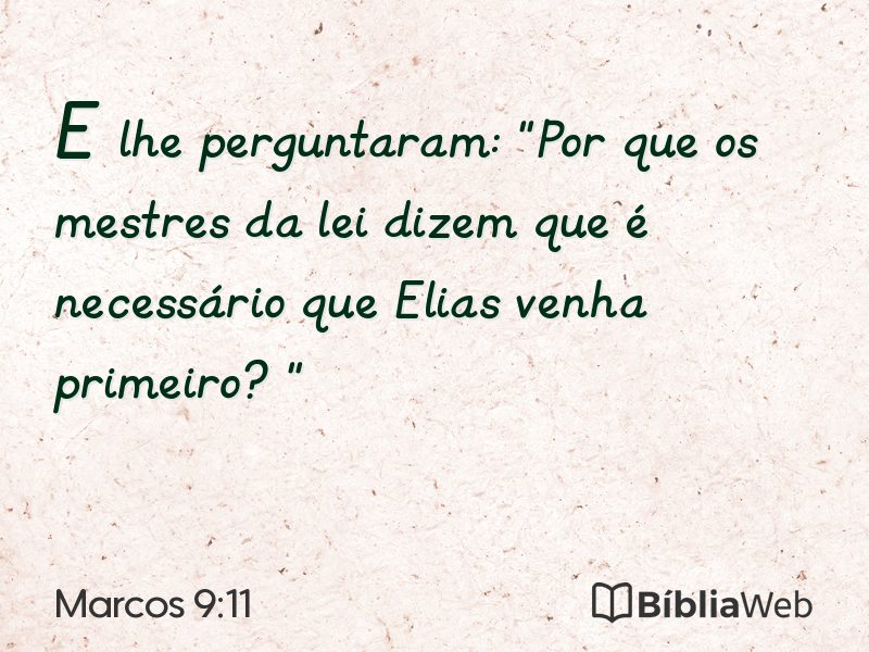 Marcos 9:11 em imagem para compartilhar