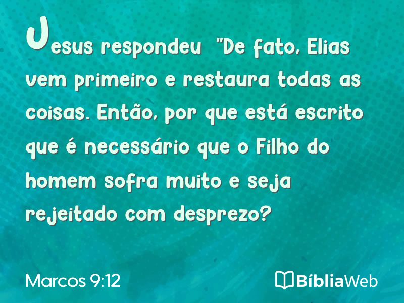 Marcos 9:12 em imagem para compartilhar