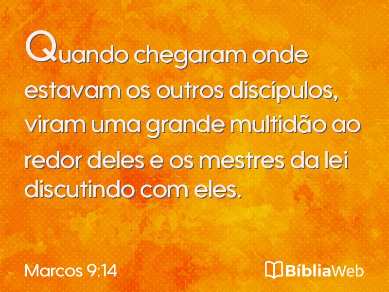 Marcos 9:14 em imagem para compartilhar