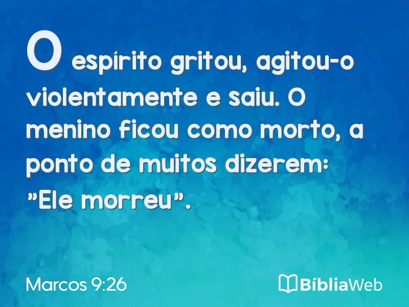 Marcos 9:26 em imagem para compartilhar