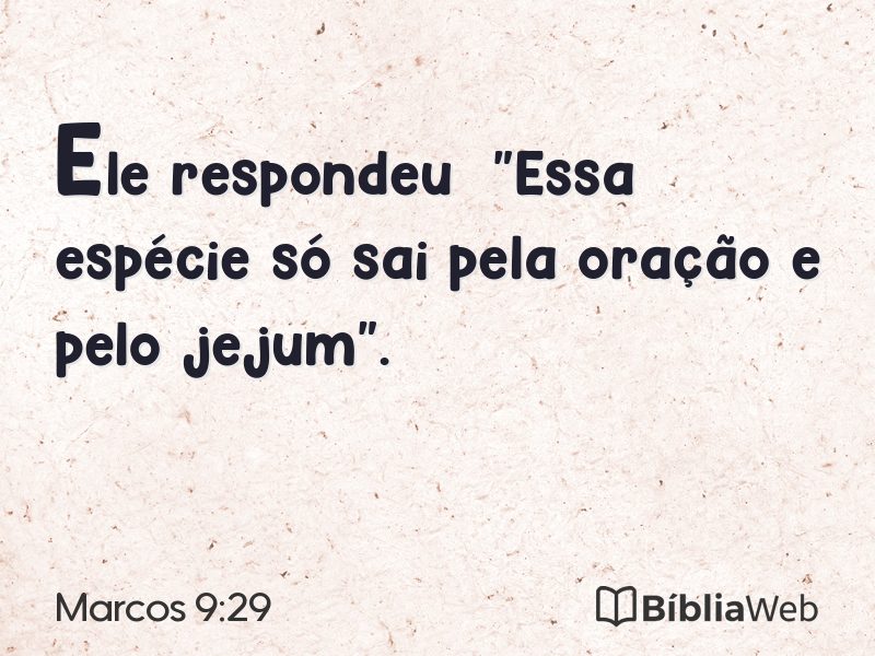 Marcos 9:29 em imagem para compartilhar