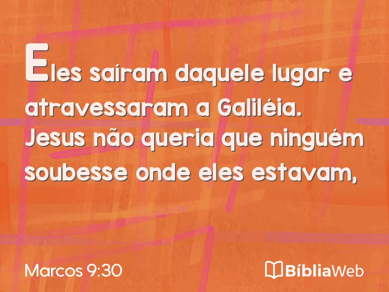 Marcos 9:30 em imagem para compartilhar