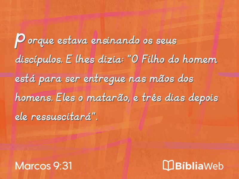 Marcos 9:31 em imagem para compartilhar