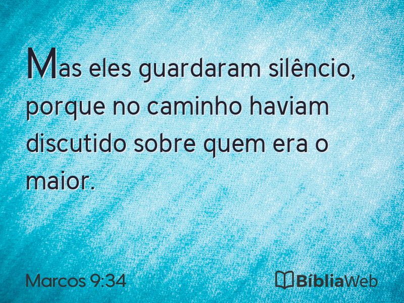 Marcos 9:34 em imagem para compartilhar