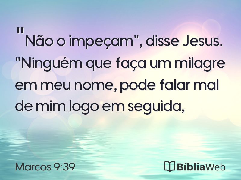 Marcos 9:39 em imagem para compartilhar
