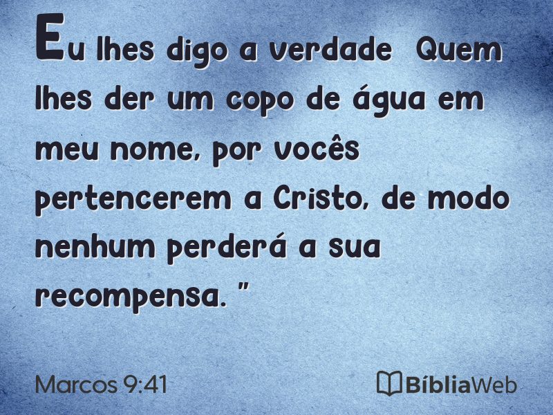 Marcos 9:41 em imagem para compartilhar
