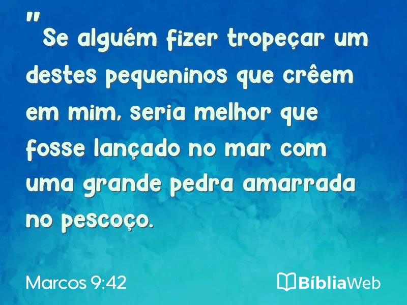 Marcos 9:42 em imagem para compartilhar